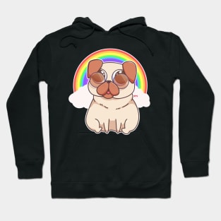 Cute Pug -  The Glasses Dog Hoodie